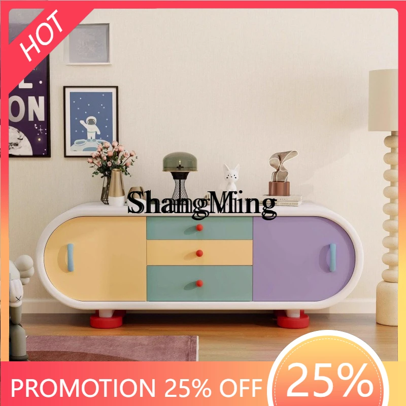 

SM New Dopamine Living Room Modern Painted Display Cabinet Storage TV Decorative Storage Cabinet Minimalist