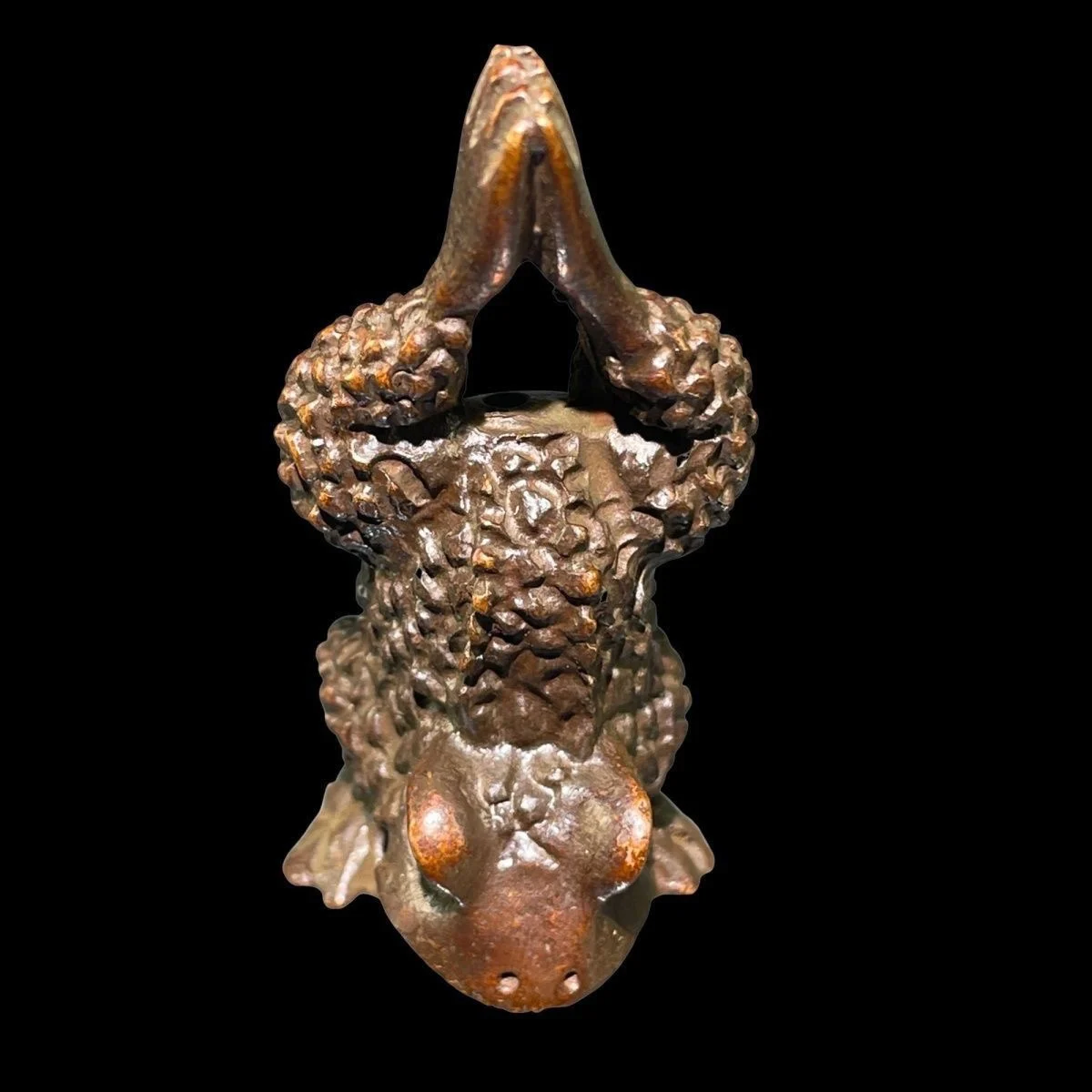 

Wind copper handstand golden toad creative personality little frog toad pieces r tea pet play