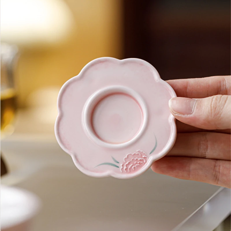 

2pc/lot Pile Painting Flower Coasters Aesthetic Mug Plate For Coffee Cups Saucer Heat Insulation Placemats Cup Holder Cha Craft