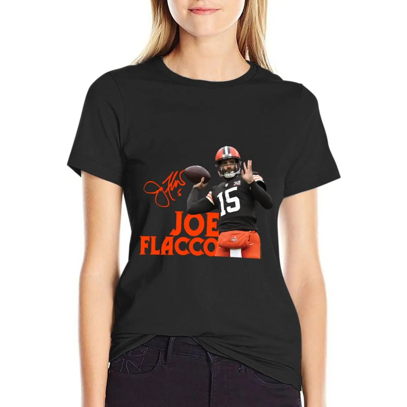

Signature Joe Flacco T-Shirt vintage female quick-drying Woman clothing