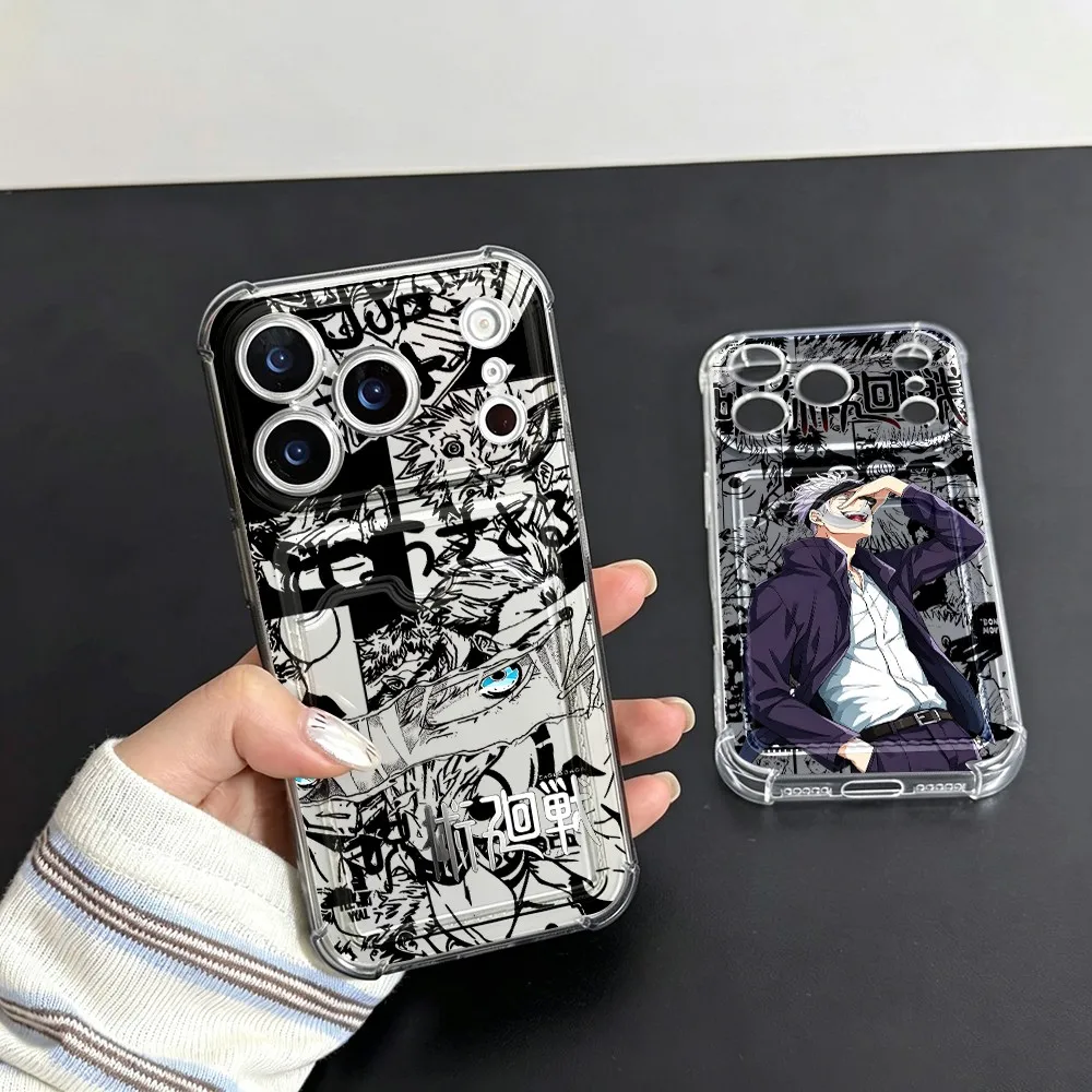 Anime J-JujutsuS K-KaisenS Card Hold Case for Samsung Galaxy A17 A07 A56 A36 A26 A55 A35 A24 A14 A54 A15 A25 A34 A23 4G 5G Cover