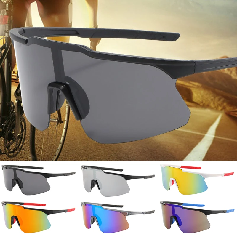 

Cycling Goggle For Fashion Men Women Large Frame Sports Sunglasses Trendy Mirror Eyewear Anti-UV Bike Motorcycle Riding Shades