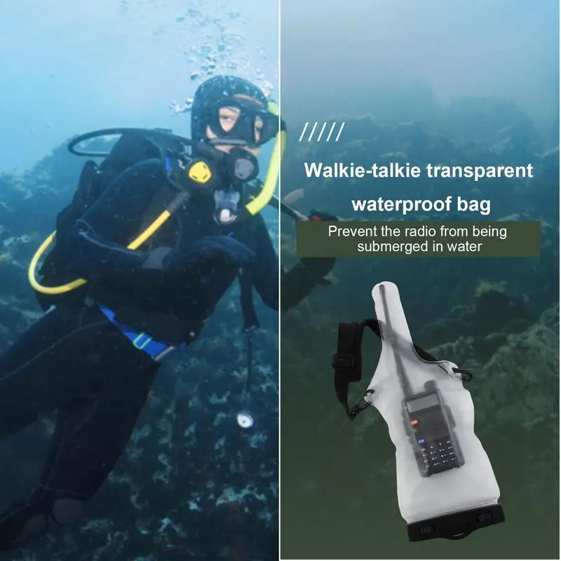 Walkie Talkie Waterproof Bag For Baofeng Walkie Talkie UV5R UV82 BF888S Walkie Talkie Two-Way Radios Full Protector Cover Holder