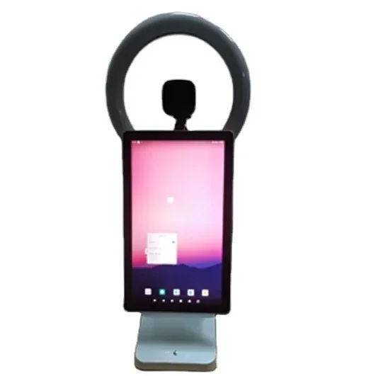 

13.3 inch advertising displays vertical smart streaming broadcast equipment stand live interactive screen