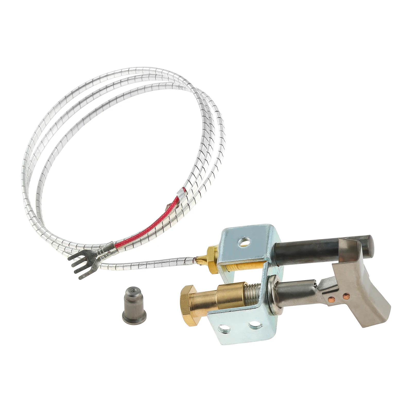 

Pilot Burner and 750 Millivolt Thermopile Ignition Assembly, Own 36" Leads Aluminium Glass Fiber Wire for Furnace Controls Parts