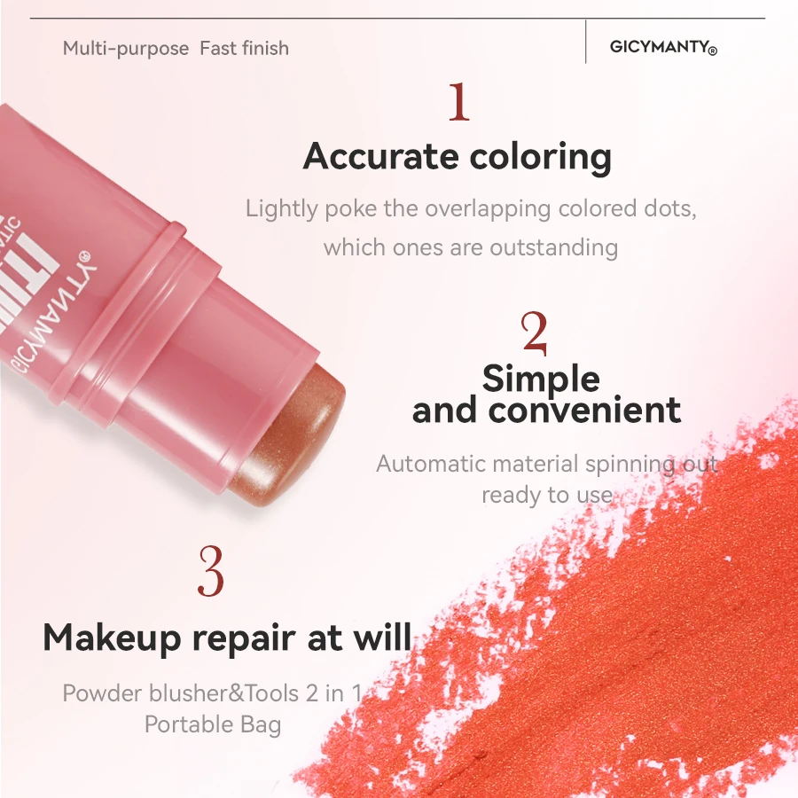 멀티 스틱 파우더 블러셔 페이스 리페어 섀도우 하이라이트 3 in 1 립글레이즈 립스틱 원스틱 멀티 페이스트