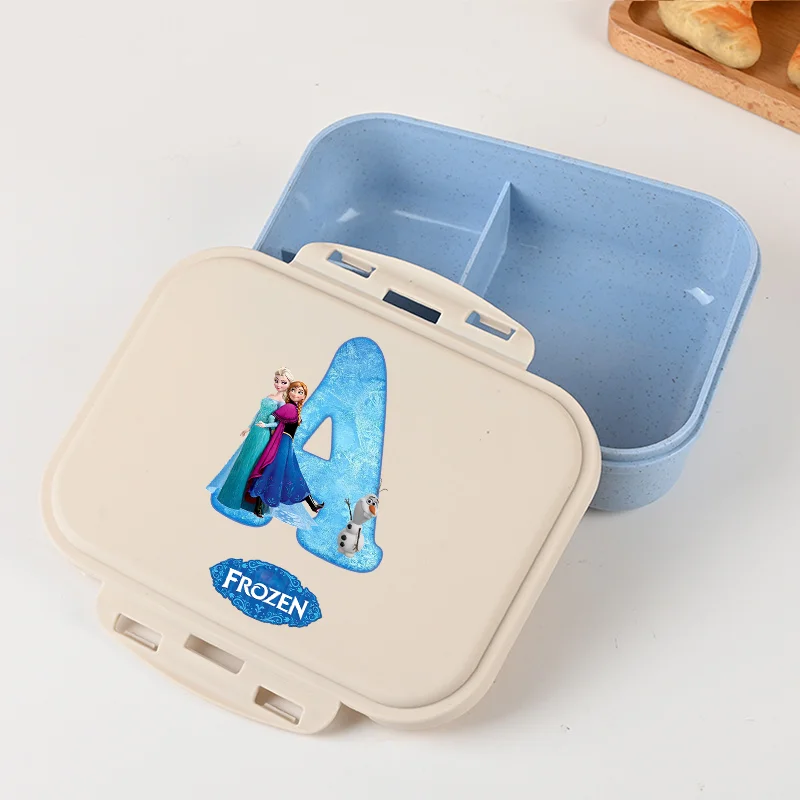 

Frozen Elsa Lunch Box School Picnic Food Crisper Lunch Boxes Cute Letters A-Z Thermal Insulation Food Crisper Bento Case Gift