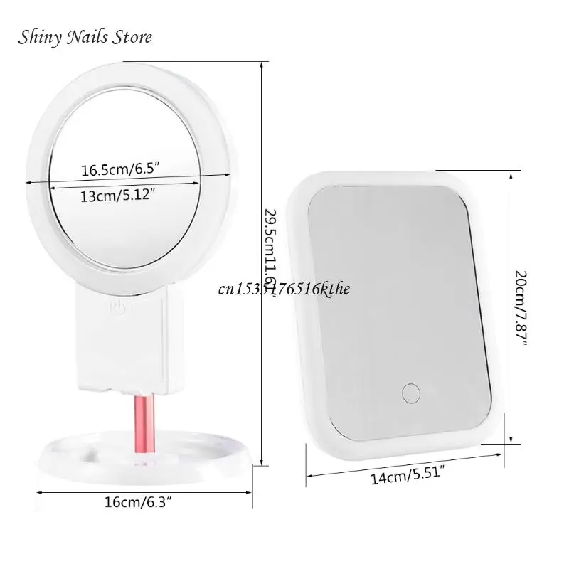 터치 조광기 Dropship에 조절 가능한 Led 조명 메이크업 거울 보관 LED 얼굴 거울