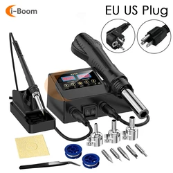 8898 Heat Gun Electric  Soldering Iron 2 in 1 Soldering Station LCD Digital Display Temperature Control Soldering Repair Tool