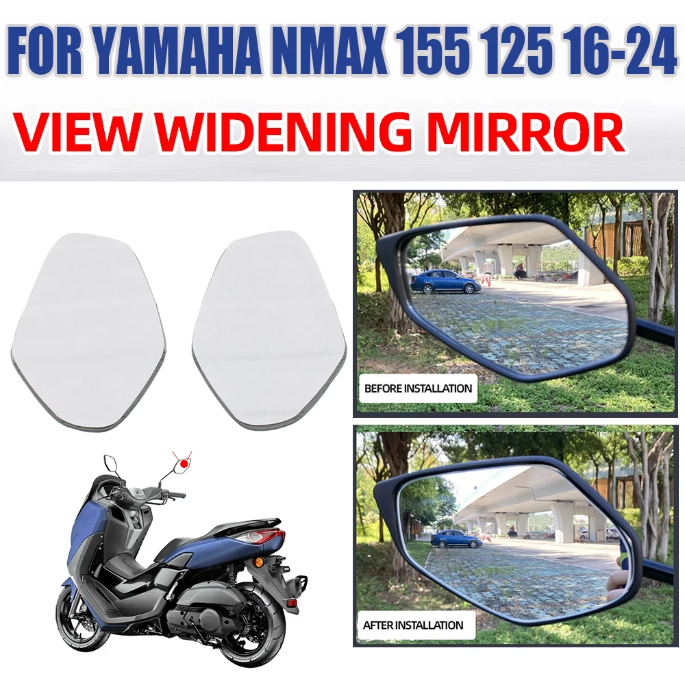 

FOR YAMAHA NMAX155 NMAX125 NMAX160 2016-2024 Motorcycle Rearview Mirror Convex Mirror Increase Rearview Mirrors View Vision Lens