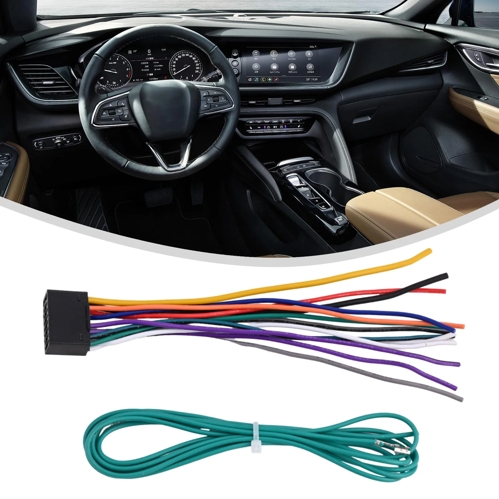 16 Pin Radio Installation Harness for Kenwood Models and Compatible Units with Efficient Connectivity and Strong Durability