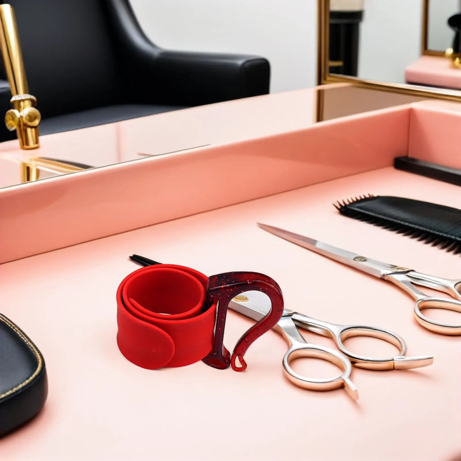 

Hairdressing Wristband for Salon Professionals Hair Tie Organizer Wrist Band Rubber Band Storage Tool for Stylists Barber Hair