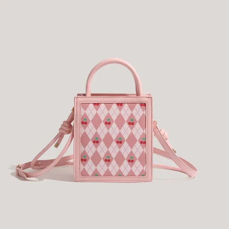 Nuove simpatiche borse a tracolla rosa per le donne 2024 Lolita borsa a tracolla ragazze Kawaii Strawberry Print Handbag primavera fuchucaymna22ea