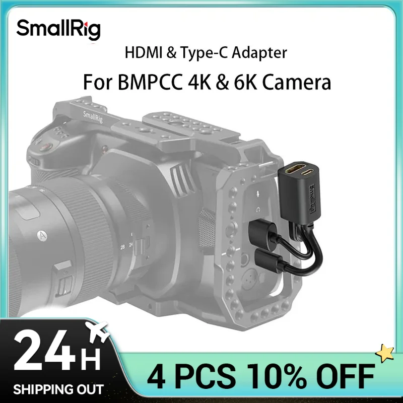 SMALLRIG HDMI/USB/Type-C Adapter for Blackmagic Pocket Cinema Camera for BMPCC 6K/4K Camera Cage - 2960