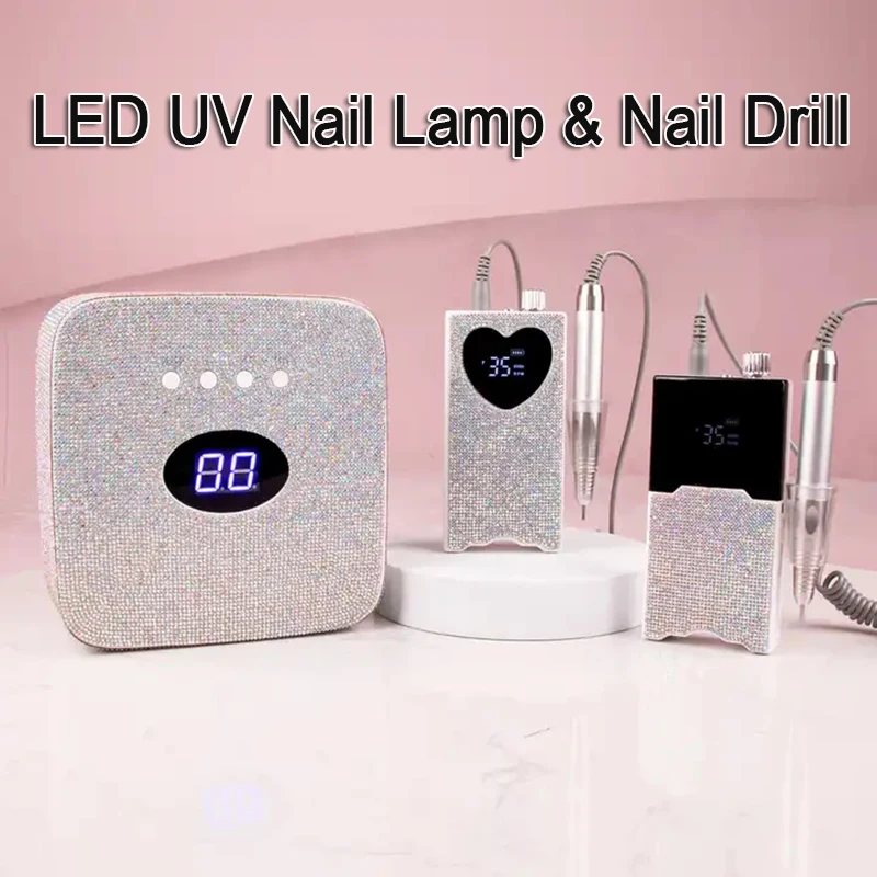 Professional UV LED Nail Lamp Nail Drill Manicure Machine Tools Rechargeable Wireless Salon Nail Art lampara uv led para uñas