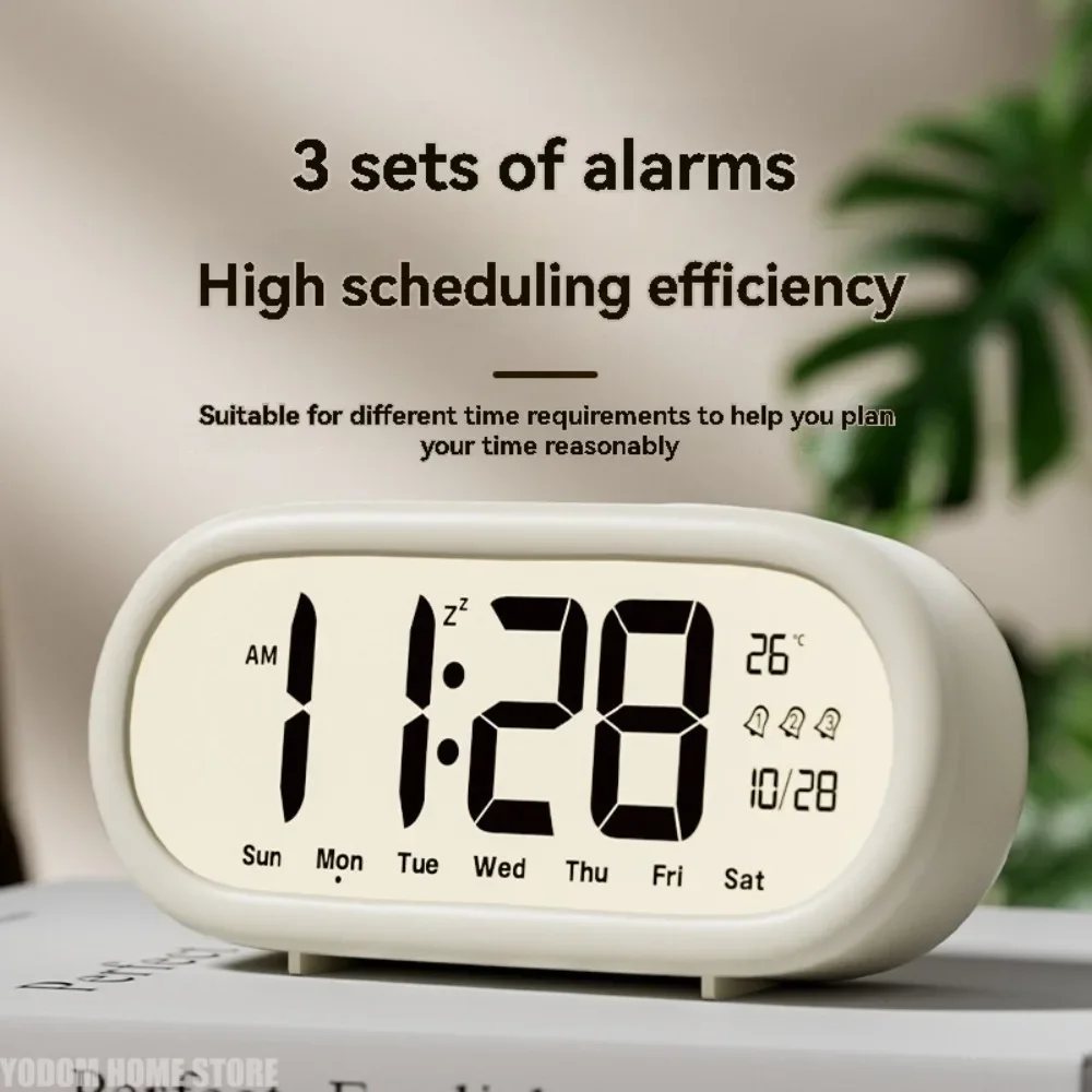 1PC Alarm Clock for Students Large Screen Clear Numbers New Smart Electronic Clock Desktop Children's Home Products