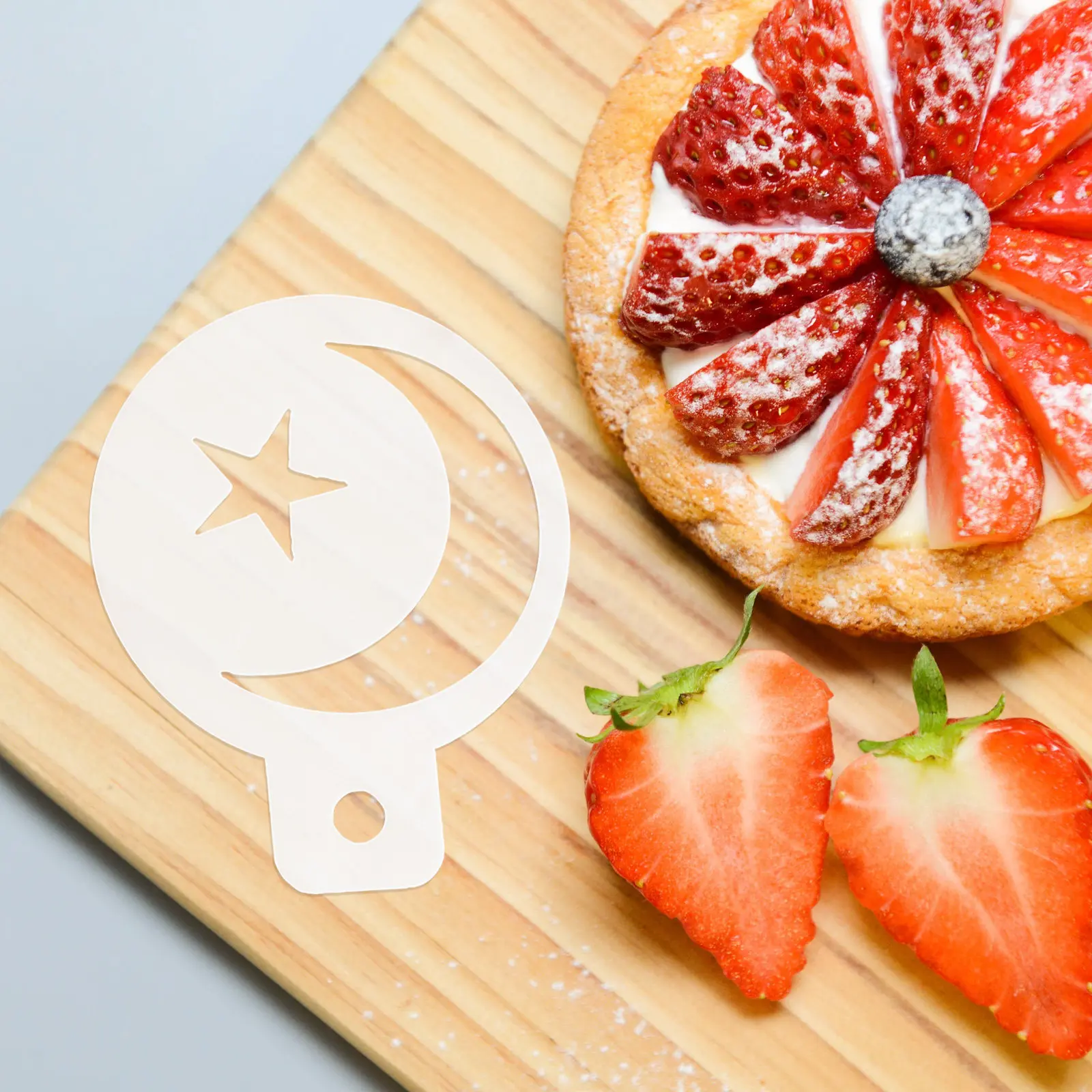 2 Sets Muslim Ramadan Cake Template Hollow Dessert Spray Mold Non-Stick Cake Decorating Tool for Biscuit Printing Baking