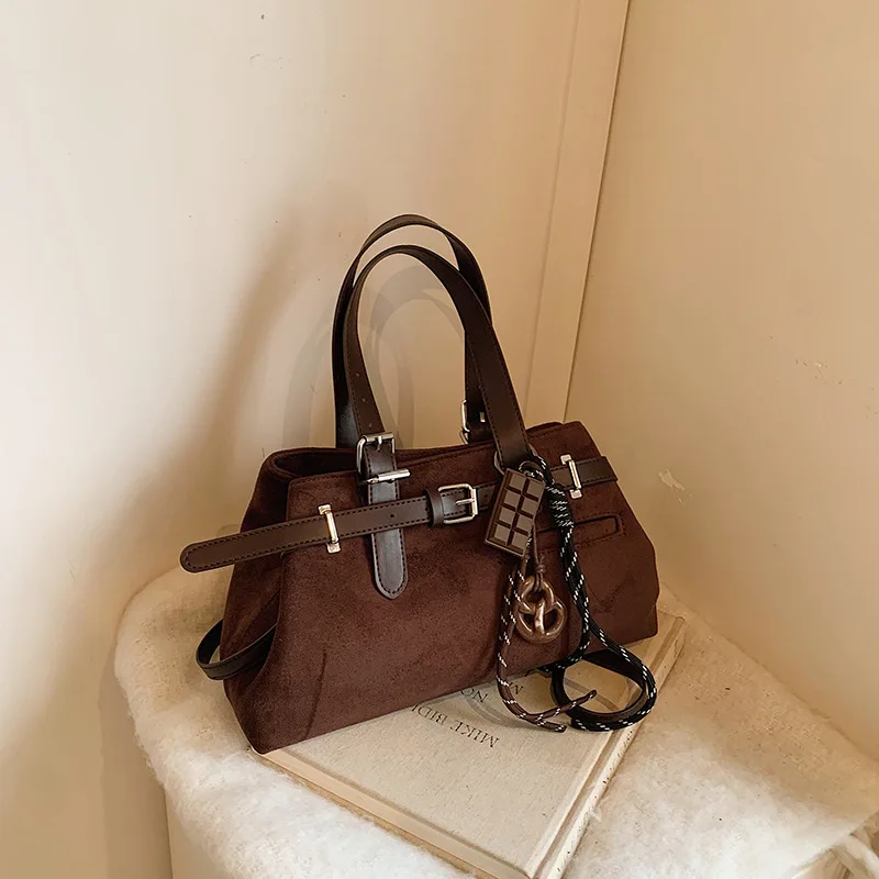 

Korean Version of Simple Retro Commuter Tote Bag Women's Autumn and Winter New Trendy Fashion Large Capacity Shoulder Messenger