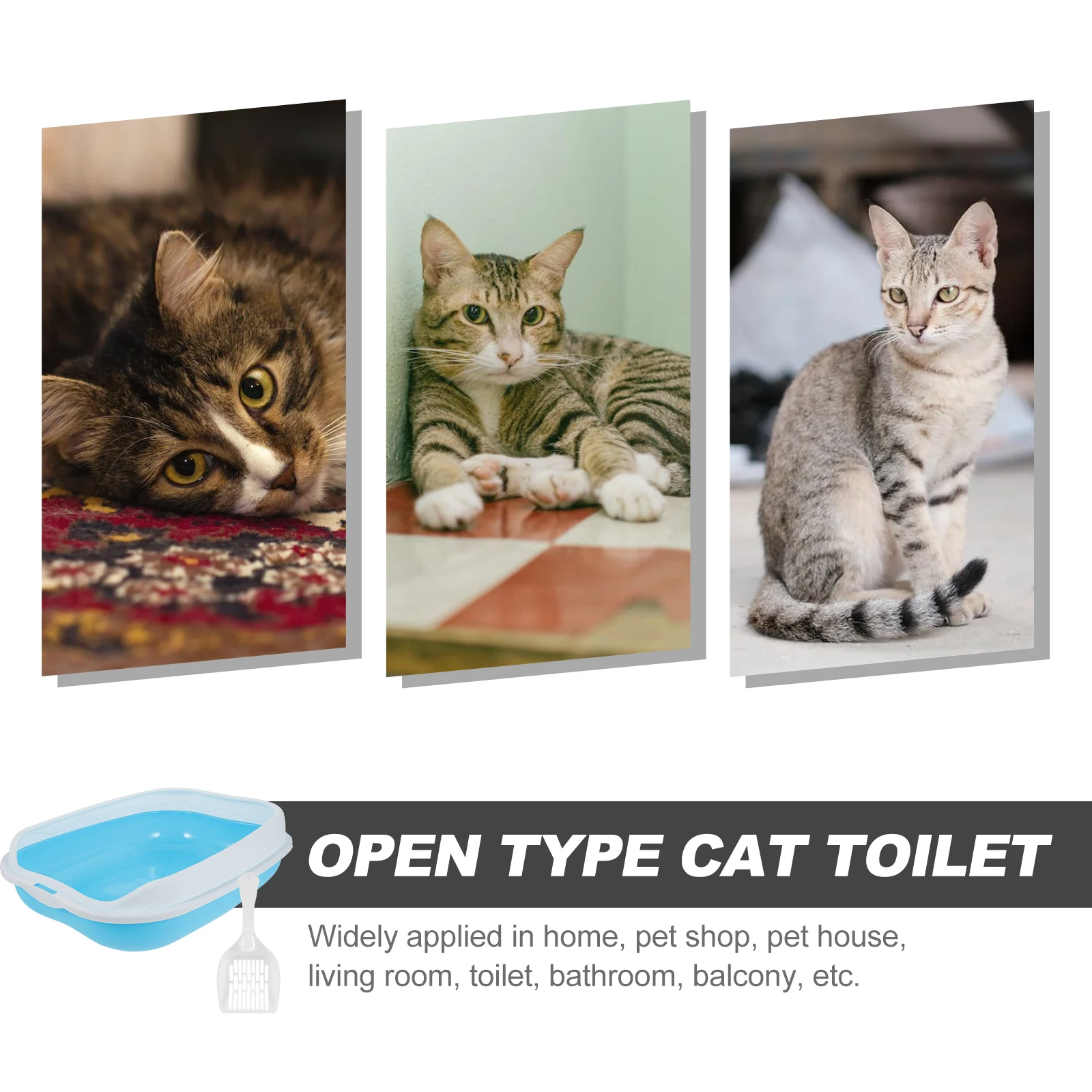 

Large Capacity Cat Litter Box Open Type Pink Kitten Toilet Anti Splash Breathable Fresh Clean Practical Safe Living
