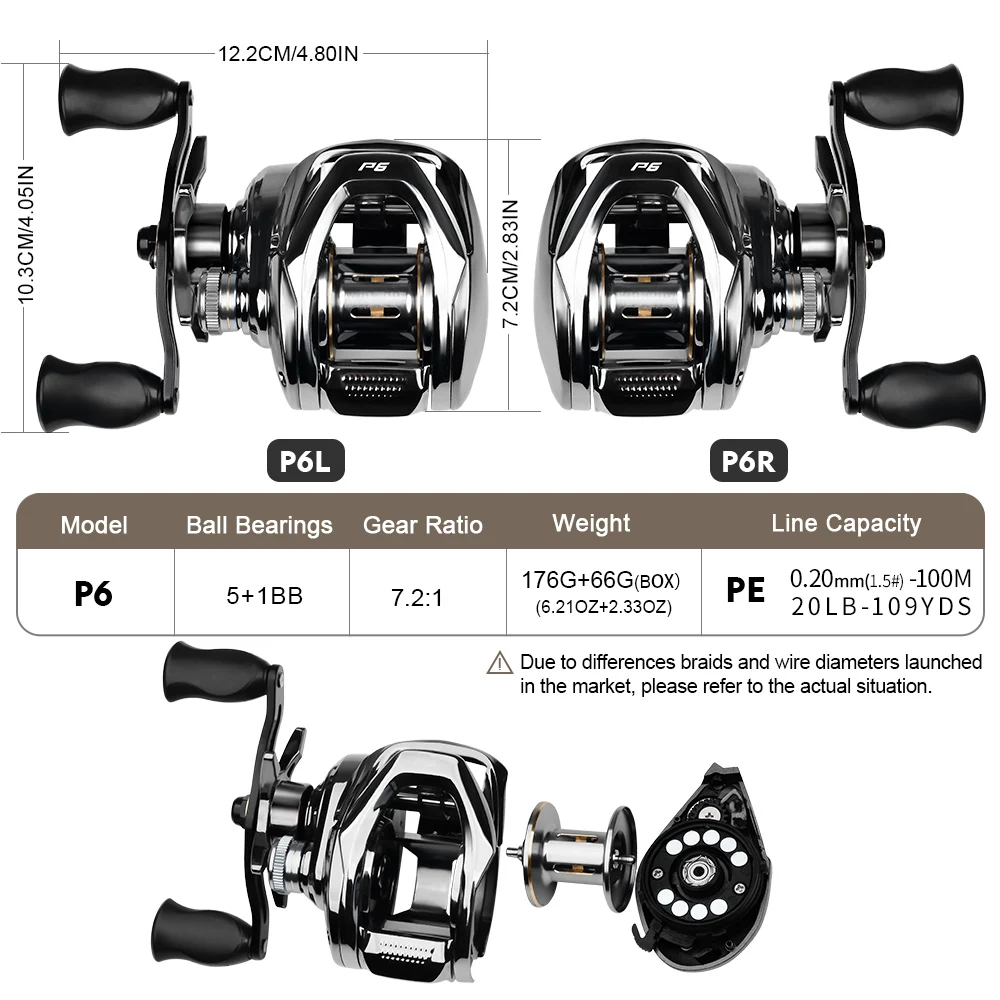 baitcaster reel murah Trika Ti100 Casting Baitcast Combo Garcia Black Length:7'5