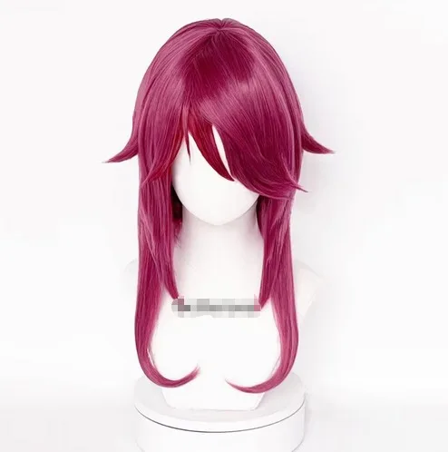 Rosaria Cosplay Wig Simulation Fuchsia Wigs Heat Resistant Synthetic Wigs