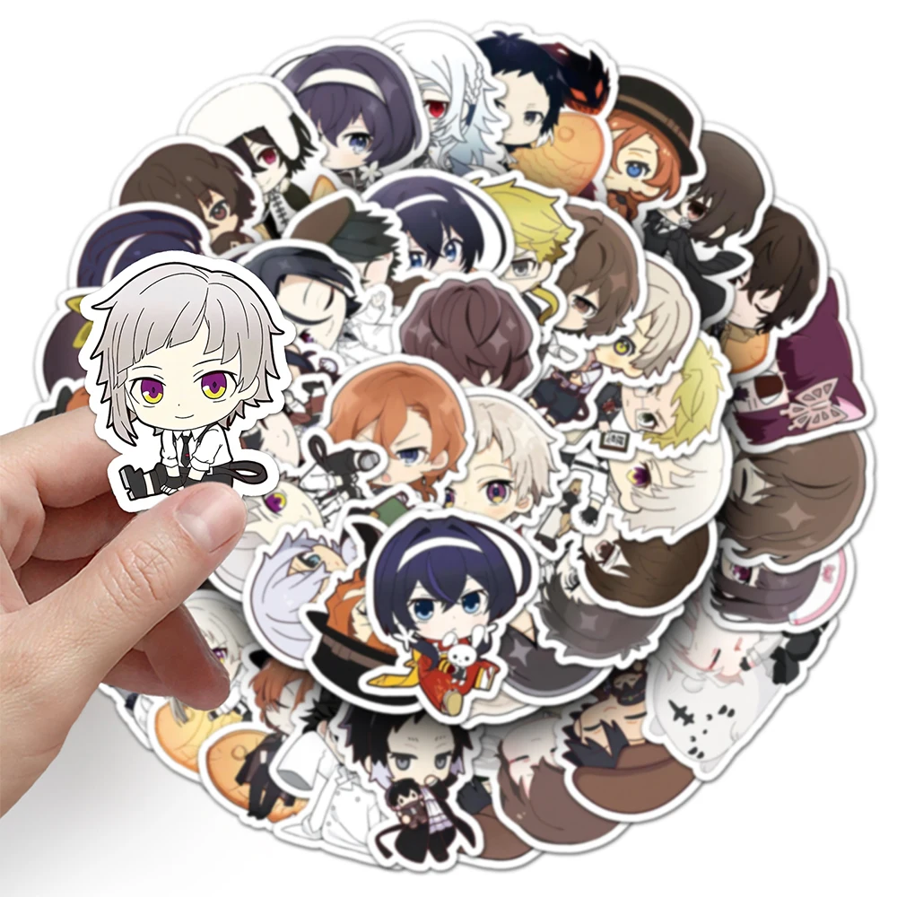 10/30/50 個かわいいアニメ文豪ストレイドッグスステッカー Q バージョン落書きデカール DIY スクラップブックギター電話車かわいい漫画ステッカー