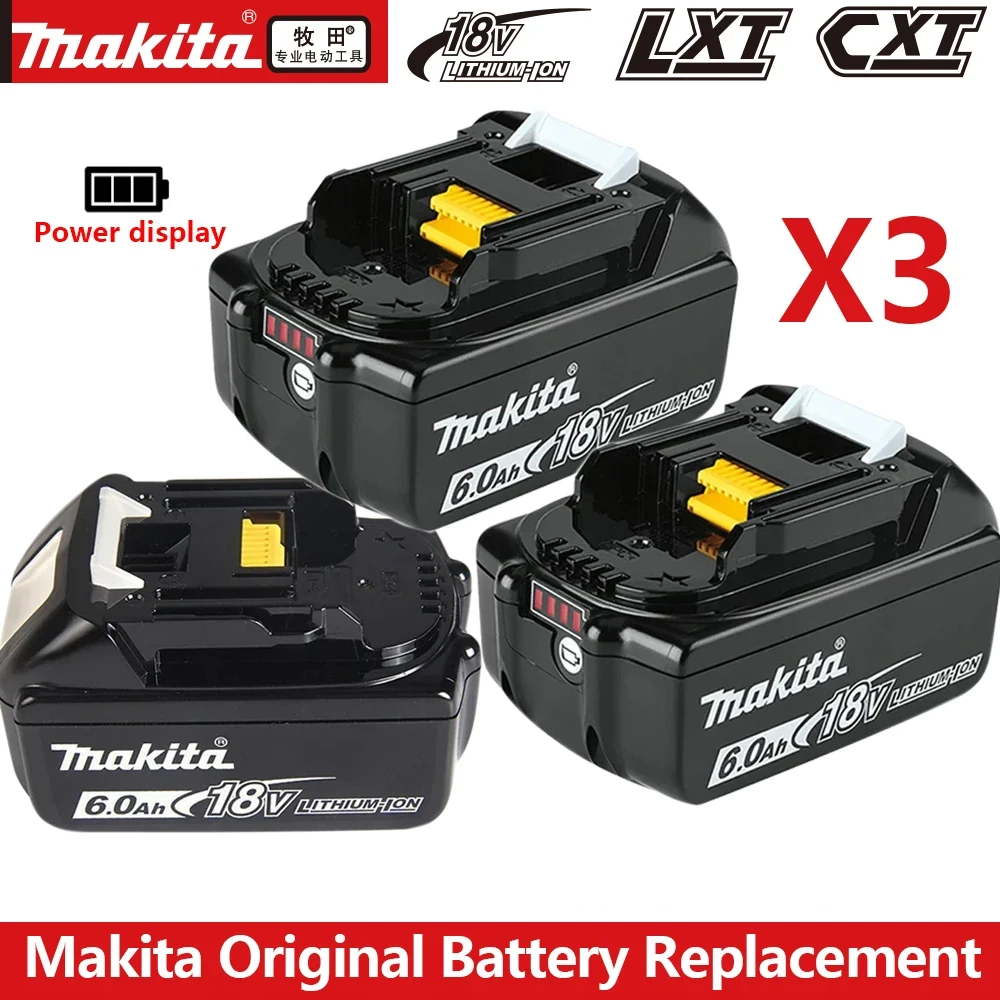 

18V 6.0Ah Makita Original With LED lithium ion replacement LXT BL1860B BL1860 BL1850 Makita rechargeable power tool battery