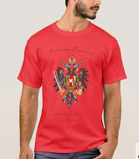 Former Austrian Empire Coat of Arms Title of The Anthem Printed T-Shirt Summer Cotton O-Neck Short Sleeve Mens T Shirt New S-3XL