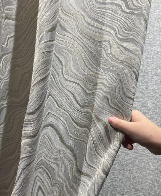 

Summer 2025 New Thick High-precision Black-out Jacquard Curtain Customize Soft Fabric Finished Curtains For Living Room Bedroom