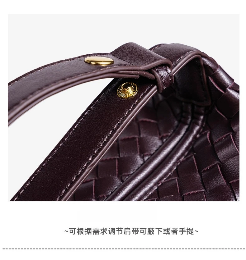 Beliebte Handgewebte Damenhandtasche, Lässige Modische Schulter-Lunchbox-Tasche, Unterarm-Handtasche für Damen – Detail 10