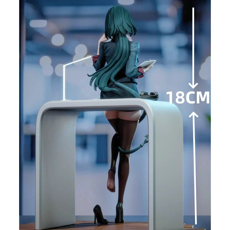 Figurine en résine de 18cm, secrétaire féminine sexy, démon, Gk, micro-miniature, modèle blanc imprimé en 3D, jouet non assemblé et non peint