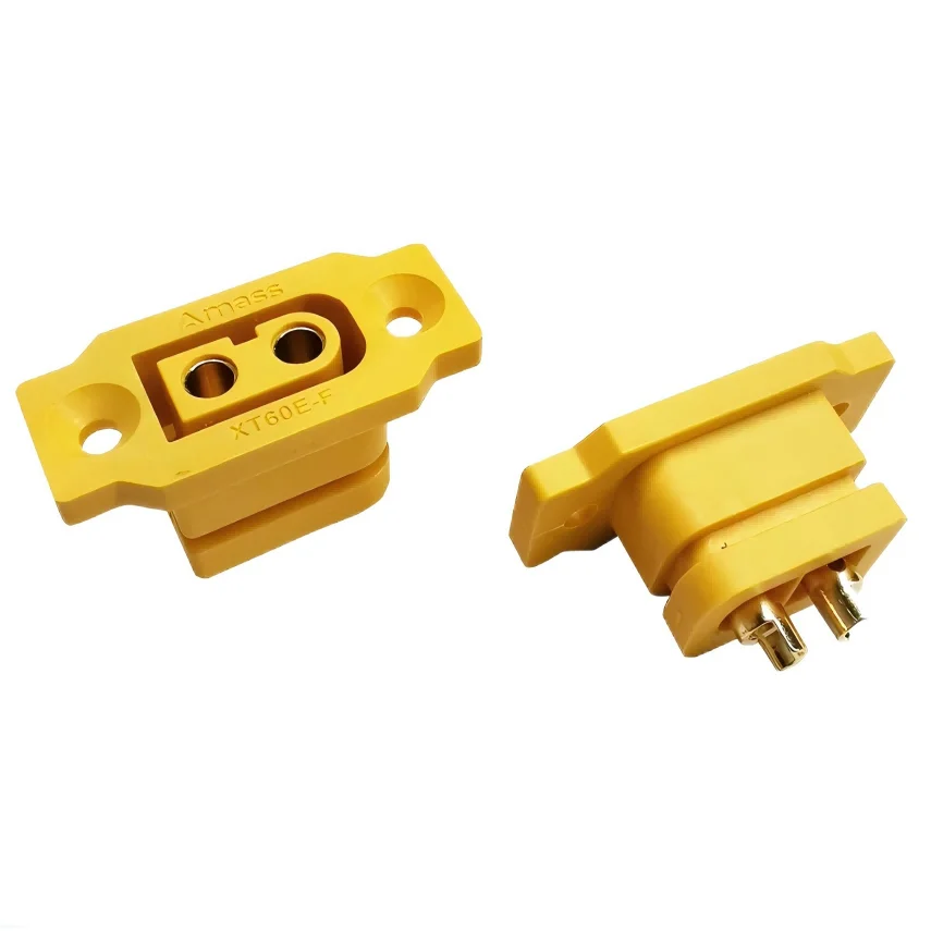 2/5pcs Amass XT60E-F Female Plug Large Current Gold/Brass Ni Plated Connector Power Battery Connector Adapter for RC Model