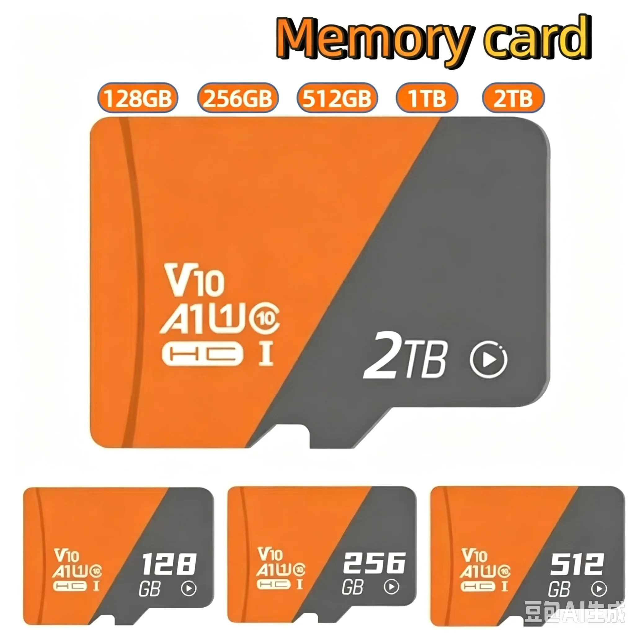 2TB TF SD Card Memory Card High Speed TF/SD 128GB 256GB 512GB 1TB Mini Memory Card Class 10 For Camera/Phone/Computer