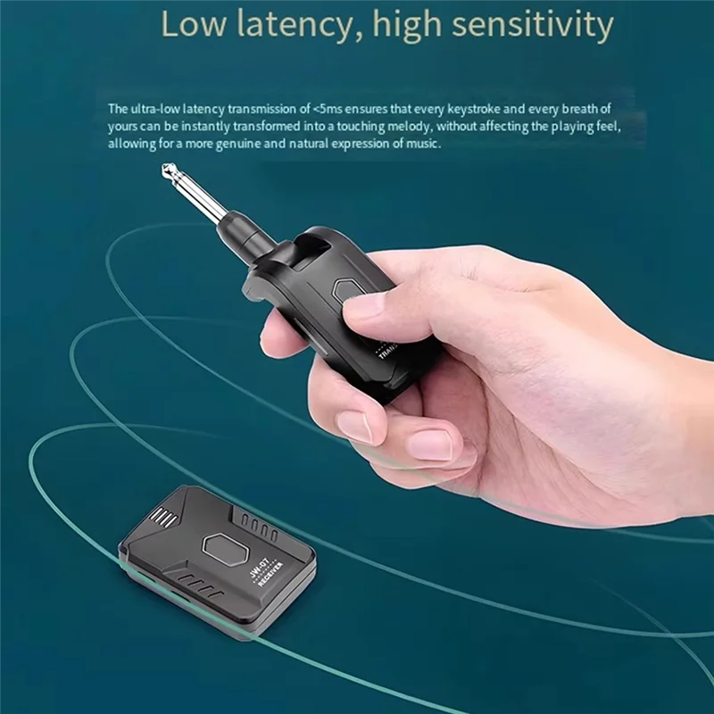 2.4G Wireless Earphone Monitor System JW-07 In Ear Low Latency Transmitter Receiver With 12 Channel Bank Support-TCES