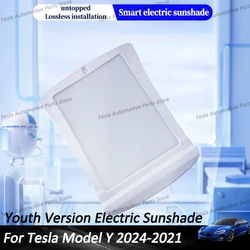 For Tesla Model Y Electric Sunshade 2024 Integrated Car Roof Sun Shade 2023 Intelligent Voice Model Y Interior Accessories