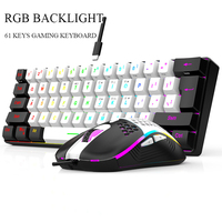 Keyboard and mouse 60% Pc gaming kit set up gamer clavier souris full set keyboards set  teclado rgb 61 key board mouses combos