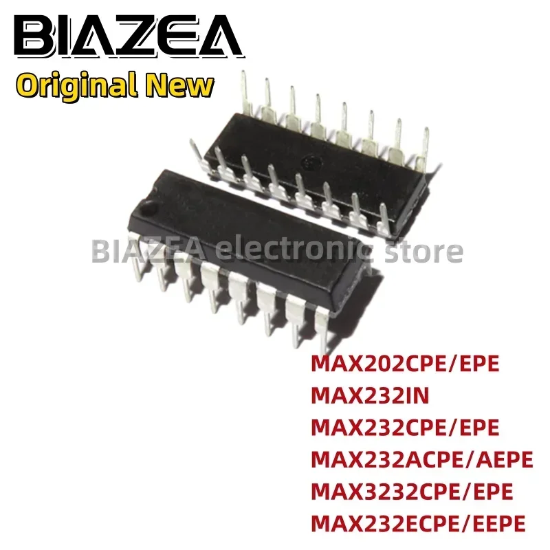 10 Pezzi Max202Cpe/Epe Max232In Max232Cpe/Epe Max232Acpe/Aepe Max3232Cpe/Epe Max232Ecpe/Eepe Dip-16