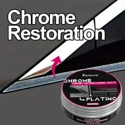 NEW Chrome & Metal Polishing Paste - Car Plating Restoration Cream for Shiny Wheels, Bumpers & MoreChrome & Metal Polishing