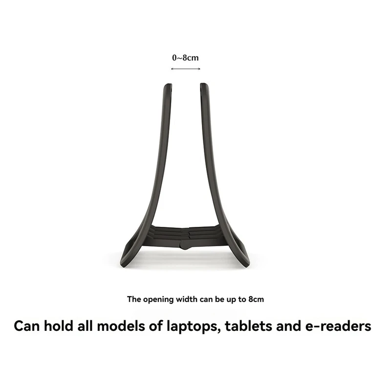 Supporto verticale regolabile per laptop Supporto per notebook e tablet Rack di archiviazione verticale A