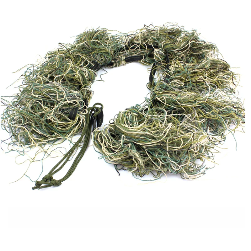 Outdooor Jungle Desert color Grass style Hunting Wrap Rope Ghillie Suits Stuff Cover For Camouflage Hunt Clothing Parts Elastic