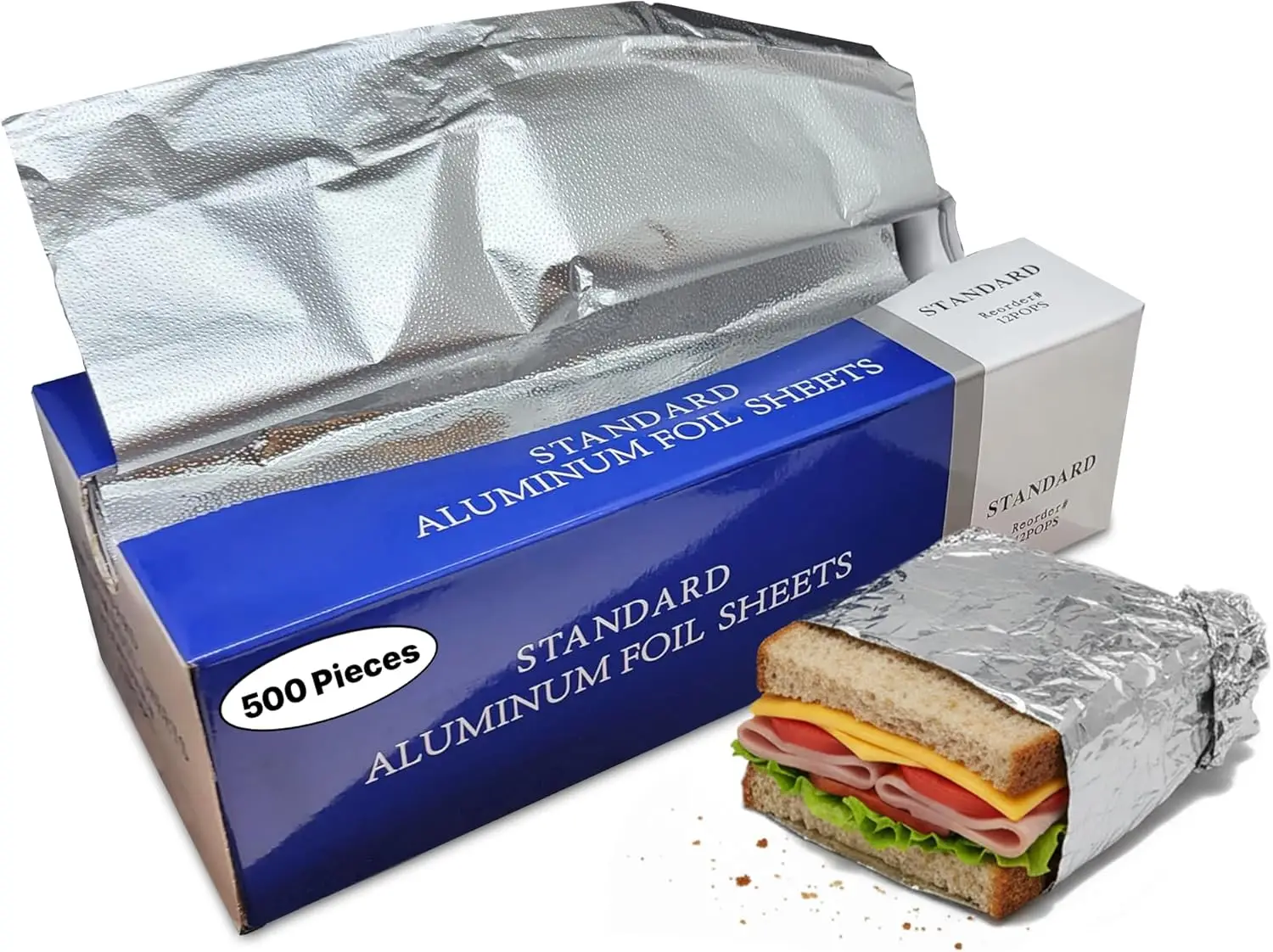 

Листы алюминиевой фольги, выдвижные листы из фольги, [размер в дюймах], коробка из 500 листов (1)