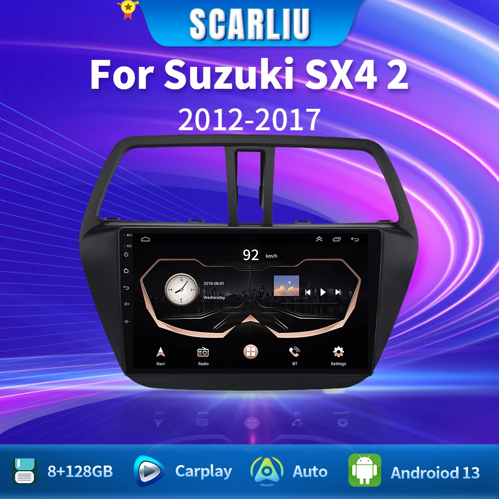 

Для Suzuki SX4-CROSS 2014-2017 Carplay навигация gps стерео 2din 2 din Android 13 Авто Радио мультимедийный плеер