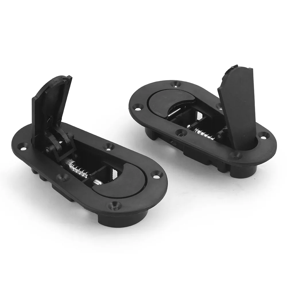 

Black Carbon Fiber Racing Car Hood Lock Quick Release No-Key Bonnet Latch Pins Automotive Locking Kit for Vehicle