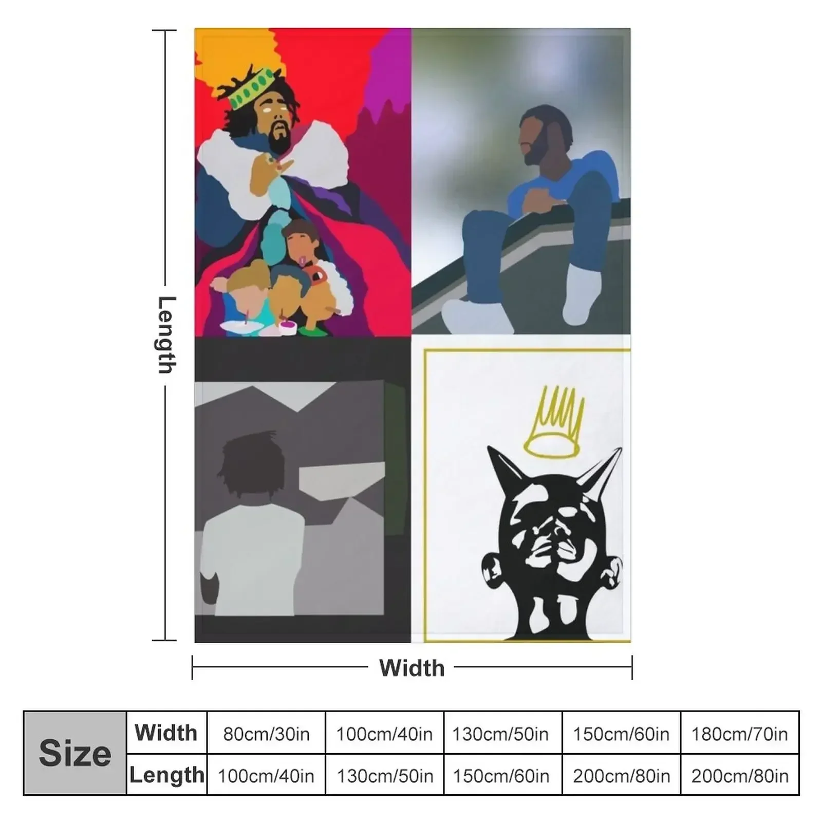 j cole minimal albums Throw Blanket couch cozy soft plush fuzzy picnic outdoor blanket