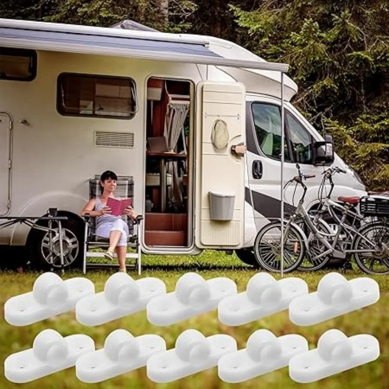 Soportes de poste de montaje para toldo Horizontal, ligeros y portátiles, accesorios de soporte para toldo RV, toldos para caravanas, 10 Uds.