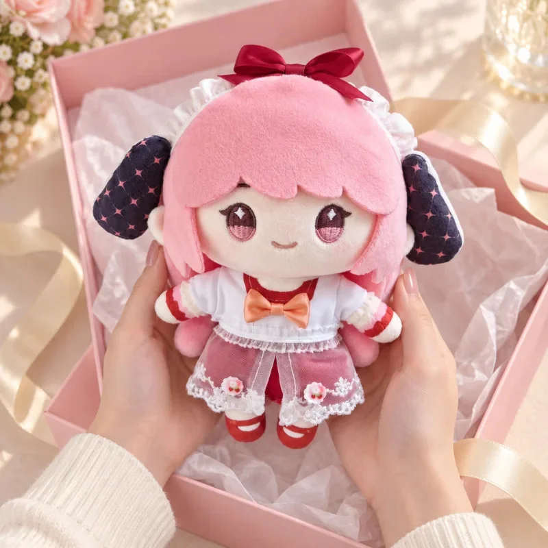 Cute Infinity Nikki Character Cotton Doll Pink Pendant Anime Game Bag Charm Room Decor Collectible Birthday Gift For Fans Girls