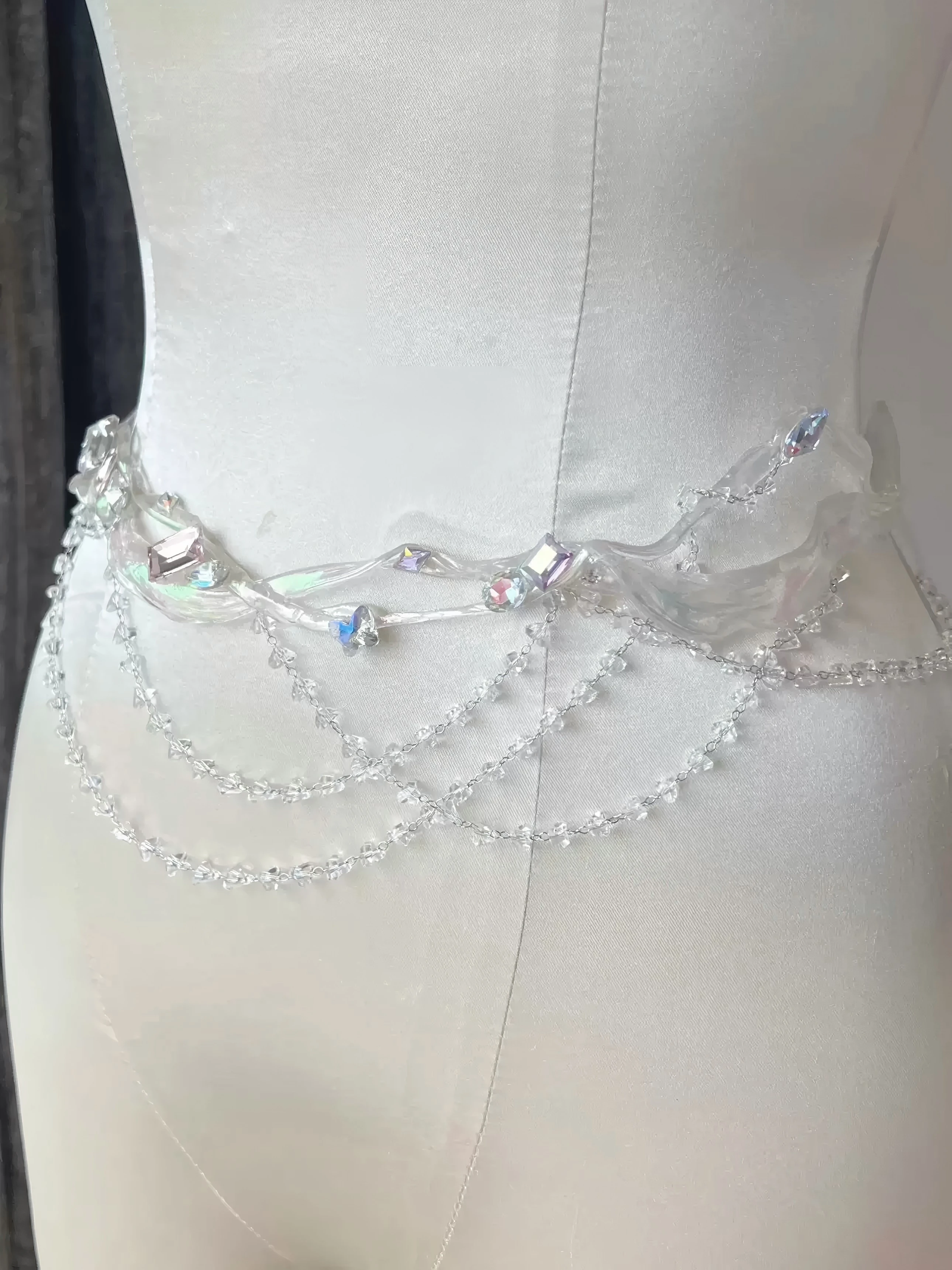 The Princess' Gem Box Series Pink Crystal Waist Chain