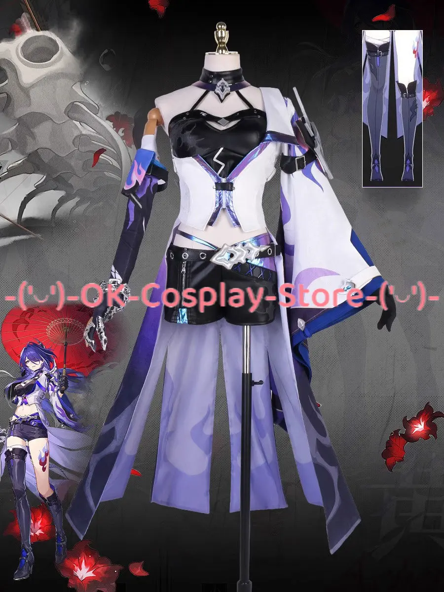 Game Honkai Star Rail Acheron Cosplay Costume Women Cute Party Suit Halloween Carnival Uniforms Anime Clothing Custom Made