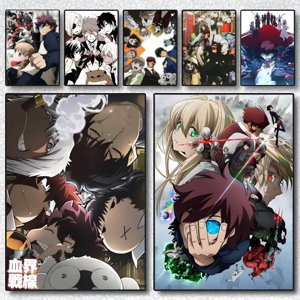 Blood Blockade Battlefront Action Urban Painting Calligraphy Poster ‌decor Canvas Modern living room