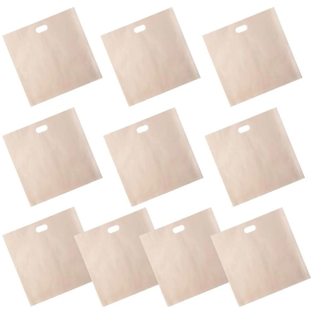 COFA-10 Pcs Toaster Bags, Non Stick Toaster Storage Bags Reusable Snacks Bags For Microwave Grill Toaster